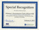 Women's Investment Club of Rock Hill Records - Accession 1546 by Women's Investment Club of Rock Hill; Investment Club; and Rock Hill, SC, Club
