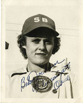 1940s, circa. - Betsy Jochum with the South Bend Blue Sox by Jean Anna Faut and Betsy Jochum