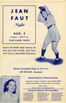 1947, 08 05 - Jean Faut Night by Jean Anna Faut, South Bend Blue Sox, Playland Park, Joe Boland, and Ball-Band