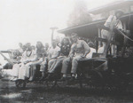 Winthrop Girls and Air Force cadets picnicing at the Shack by Sara J. Stringfellow