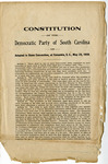 South Carolina Democratic Party Constitution - Accession 172 - M77 (95) by Democratic Party Constitution, South Carolina