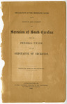 Declaration of The Immediate Causes Which Induce And Justify The Secession of South Carolina - Accession 1256 - M608 (661) by American Civil War and Confederate States of America