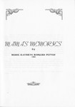 Bessie Kathryn Rodgers Pettus Reminiscence - Accession 875 - M394 (445) by Bessie Kathryn Rodgers Pettus