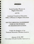 South Carolina Women in Higher Education Leadership Forum Information Book - Accession 1625 - M798 (855) by South Carolina Women of Higher Education, American Council on Education, South Carolina Leadership Forum for Women in Higher Education, and National Network of Women Leaders