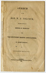Speech of the Hon. W. F. Colcock - Accession 1198 - M566 (619)