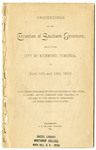 Proceedings of the Convention of Southern Governors - Accession 1197 - M565 (618) by Southern Governors, Convention of and William Meade Fishback