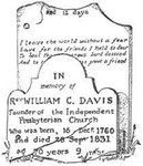 Rev. William Cummins Davis Collection - Accession 1782