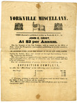 Yorkville Miscellany Advertisement Broadsheet - Accession 1790 M844 (902)
