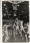 Students Playing Basketball in Peabody Gymnasium 1954