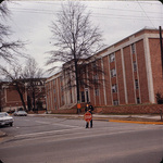Thomson Hall Exterior with Policeman Out Front, late 1960s by Winthrop University